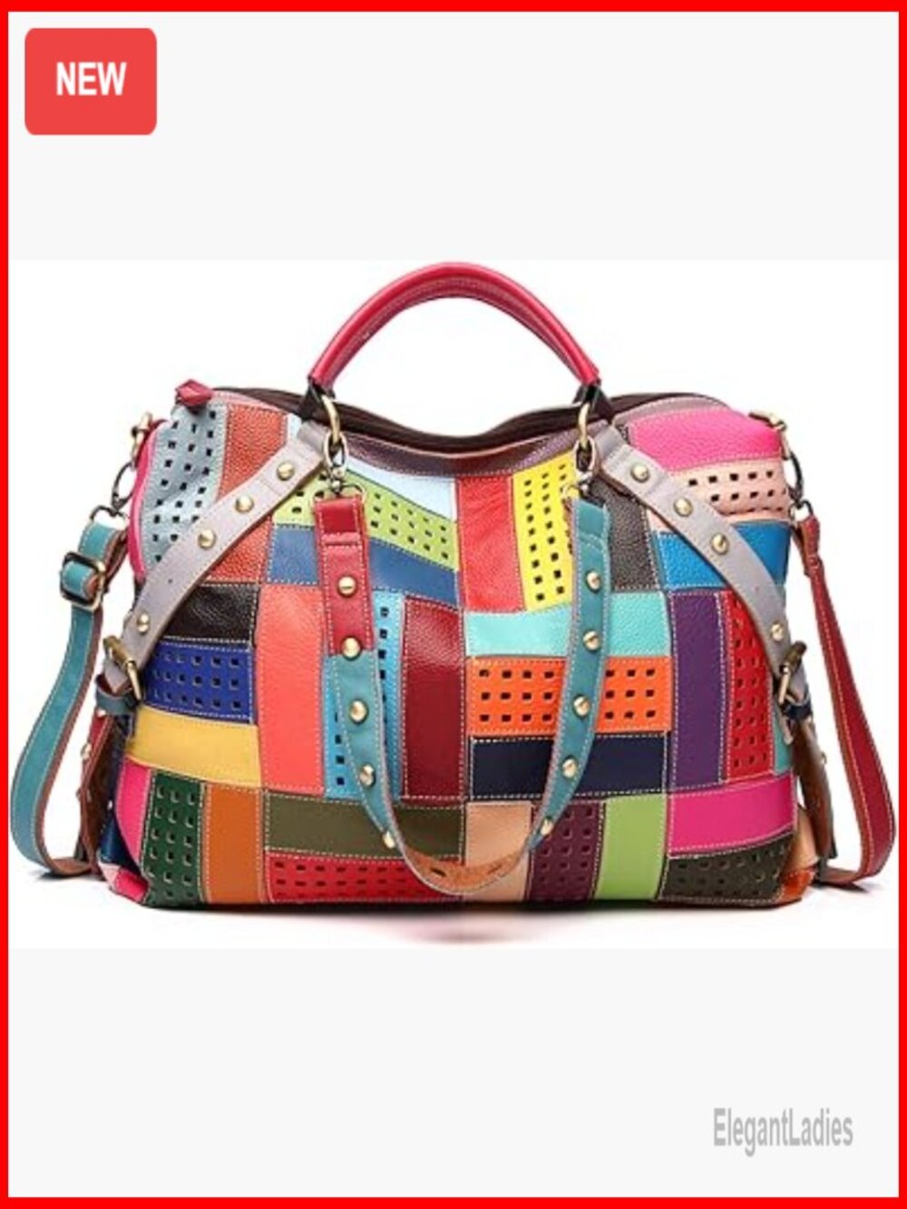 Genuine Leather Tote Hobo Handbag With Detachable Shoulder Strap